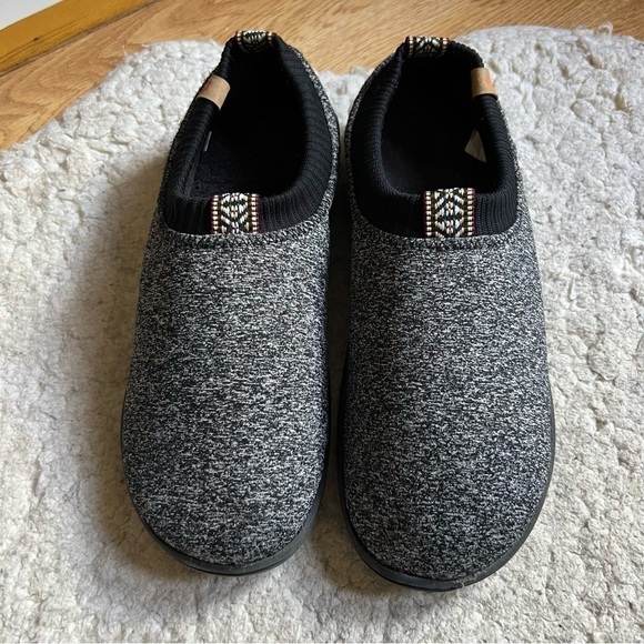 Acorn Heathered Black White Slippers Size 9-10 Rubber Sole Memory Foam Clog main image 9